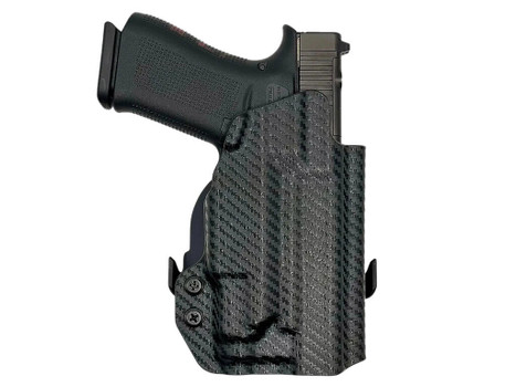 Rounded Gear GLKG4348TLR7CFRHOWBPDL Paddle Holster OWB Black Carbon Fiber Kydex Fits Glock 43/48 Right Hand