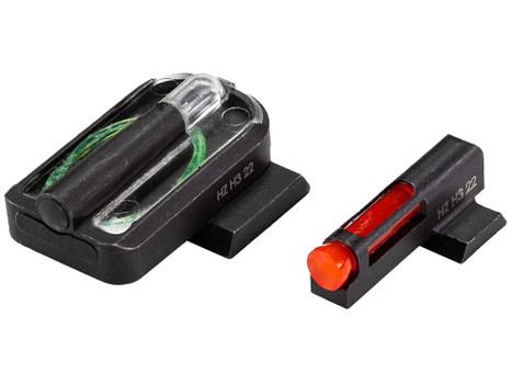 HiViz CKMFD21 FastDot H3 Red/Fiber Optic Green Tritium Black Frame Fits Canik Mete