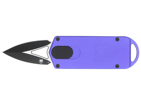CobraTec Knives CTASPPUR ASP 1.94" OTF Dagger Plain D2 Steel Blade, 3.31" Purple Aluminum Handle
