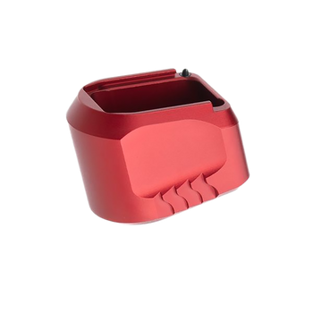 Tyrant CNC TDMPMAGEXFSRED  Magazine Extension Fits S&W M&P 9/40 5rd Compatible w/ Full-Size M&P 1.0/2.0 frames Red Aluminum                                                                             