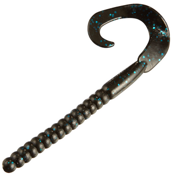PWRBAIT WORMS 7" BLK BLU FLECK 13P