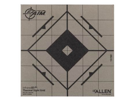 Allen 15789 Thermal Target Sight-In Grid Hanging Paper 6" x 6" Black/Gray