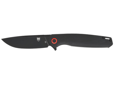 CobraTec Knives CTRATHBLK Rath EDC 3.50" Folding Plain Black D2 Steel Blade, 4.50" Black G10 Handle