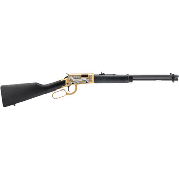 Rossi Rio Bravo Ronald Reagan Rifle 22 lr 18 in. BLK Stock Engraved PVD Gold 15 rd