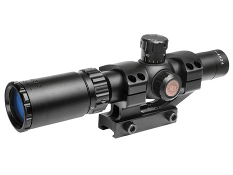 Truglo TG8514BT Tru-Brite 30 1-4x 24mm Obj Wide FOV 30mm Tube Black Finish Duplex Mil-Dot
