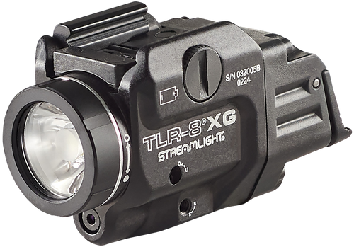 Streamlight 69434 TLR-8A Flex w/Laser Black Anodized Aluminum, 500 Lumens White LED, Green Laser 140 Meters Beam, Rail Clamp Mount                                                                      