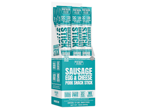 Wicked Cutz WCBR12SEC Sausage Egg & Cheese Breakfast Sticks 12 Pack