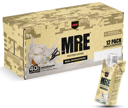 Redcon1 RC1MRERTDVM12 MRE Ready to Drink Vanilla Milkshake 14 oz, 12pk                                                                                                                                  