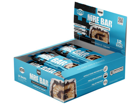 Redcon1 RC1MREBCC12 MRE Protein Bar Cookies N Cream 12 Pack