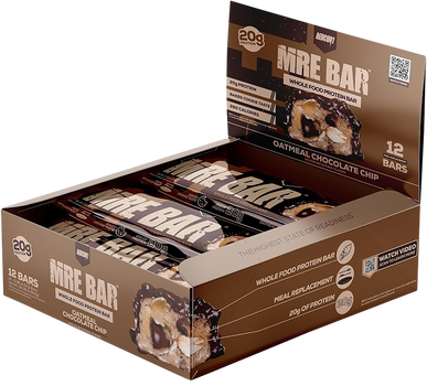 Redcon1 RC1MREBOCC12 MRE Protein Bar Oatmeal Chocolate Chip 12 Pack                                                                                                                                     