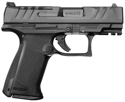 Walther Arms 2849313 PDP F-Series 9mm Luger 15+1 3.50" Black Steel Barrel, Black Optic Ready/Serrated Slide, Black Polymer Frame w/Picatinny Rail, Black Performance Duty Texture Grips, Ambidextrous   