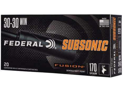 Federal F3030FS2SUB 30-30Win 170gr Fusion Soft Point 20 Per Box/10 Case