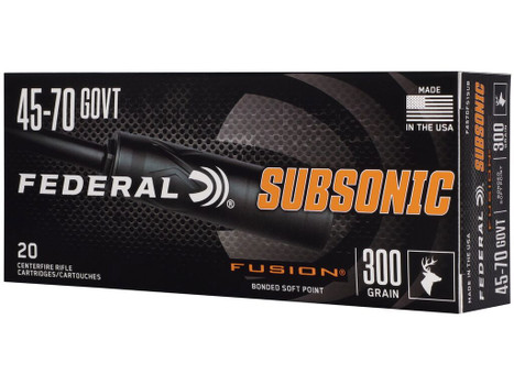 Federal F4570FS1SUB 45-70Gov 300gr Fusion Soft Point 20 Per Box/10 Case