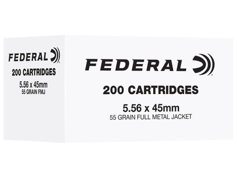 Federal FC556F200 5.56NATO 55gr Full Metal Jacket 200 Per Box/5 Case