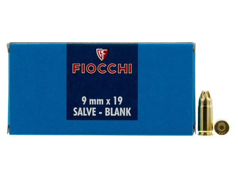 Fiocchi 9MMBLANK Pistol Blank 9mmLuger 50 Per Box/20 Case