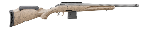 Ruger 46958 American II Ranch 5.56 NATO 10+1 16.10" Cobalt Cerakote Spiral Fluted Threaded Barrel & Alloy Steel Receiver w/Picatinny Rail, Flat Dark Earth Splatter Adj Comb & LOP Synthetic Stock, Left