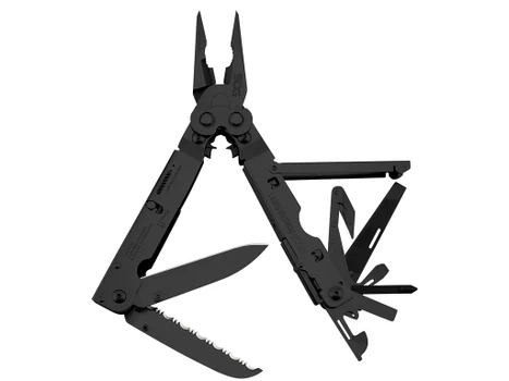 S.O.G SOGB66NCP PowerAssist Black Oxide 420 Stainless Steel 7" Long Features 16 Tools w/Sheath