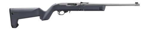 Ruger 32016 10/22 Takedown 22 LR 10+1 16.40" Satin Stainless Threaded Barrel, Satin Stainless Stainless Steel Drilled & Tapped Receiver, Stealth Gray Magpul Hunter X-22 Backpacker Synthetic Stock     
