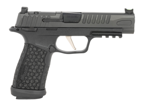 Sig Sauer 365XF9BFOMS P365 Fuse Compact 9mm Luger 17+1 4.30" Black DLC Barrel, Black Nitron Stainless Steel Optic Ready/Serrated Slide, Black Stainless Steel Frame w/Picatinny Rail, Black LXG Grip    