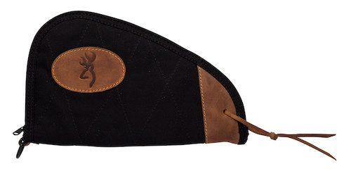 BRN LONA HANDGUN CASE 11" BLK/BRN