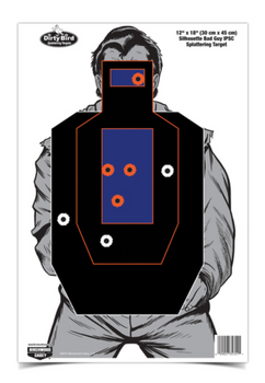 BC DB 12"X18" BAD GUY IPSC SIL. 8PK
