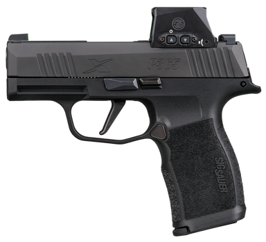 Sig Sauer 365X9BXR3RXSL P365X w/Romeo-X Sig Loc 9mm Luger 12+1 3.10" Black Barrel, Black Nitron Stainless Steel Serrated w/Optic Slide, Black Polymer Frame w/Accessory Rail, Sig ROMEO-X SIG-LOC       