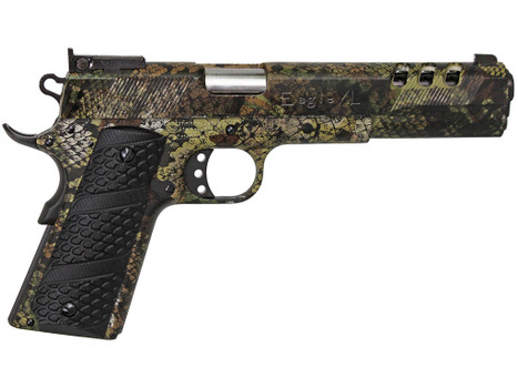 Iver Johnson Arms EAGLEXL10P Eagle XL10P Swamp Snake 10mm 8+1 6" Swamp Snake Hydrographic Front/Rear Angled Serrations Ported 4140 Steel Slide G-10 Snake Skin Grip