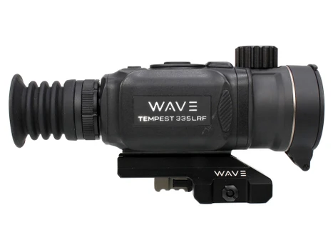 Wave WTS200 Tempest 335 LRF Thermal Black 3.3x35mm Illuminated Multi Reticle 384x288, 12 Microns, 50 Hz Resolution, Digital Zoom 13.2x Rapid/Smooth