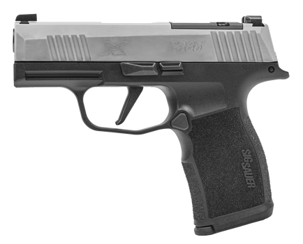 Sig Sauer 365X9SXR3P P365X  Micro-Compact Frame 9mm Luger 12+1 3.10" Steel Barrel, Stainless Steel Optic Ready/Serrated Slide, Black Stainless Steel Frame w/Accessory Rail, Polymer Grip               