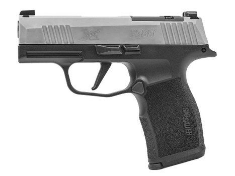 Sig Sauer 365X9SXR3P P365X Micro-Compact Frame 9mm Luger 12+1 3.10" Steel Barrel, Stainless Steel Optic Ready/Serrated Slide, Black Stainless Steel Frame w/Accessory Rail, Polymer Grip