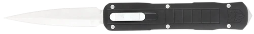 CobraTec Knives CTRPTBLKDAGNS Raptor  3.13" OTF Dagger Plain D2 Steel Blade, 4.50" Black Aluminum Handle                                                                                                