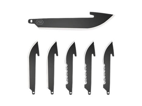 Outdoor Edge RRC25K6C 2.50" Drop Point Plain/Serrated Black Oxide 420J2 SS Blade 6 Blades