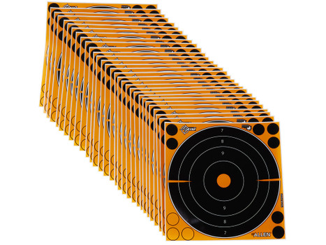 EZ-Aim 15221 Splash Reactive Self-Adhesive Paper Black/Orange 8" Bullseye 30 Pack