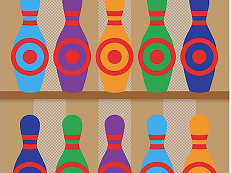 Birchwood Casey BC-35773 Dirty Bird Target Lucky Shot Bowling Pins 12" x 18" 6 Pack