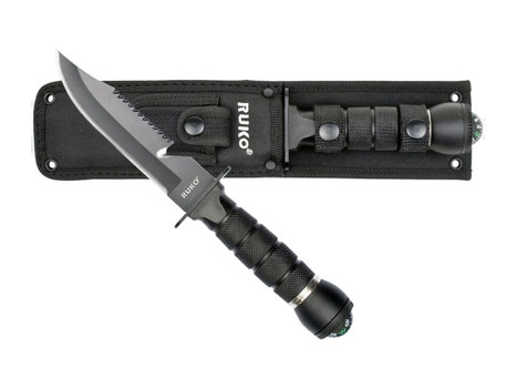 RUKO RUK0163 420J2 6"SURVIVAL FIXED W/COMPASS