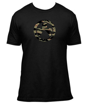 Magpul MAG1292001S Tiger Stripe Icon  Black CottonPolyester Short Sleeve Small UPC: 840815139232