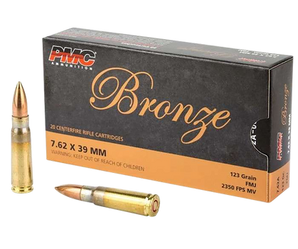 PMC 762A Bronze  7.62x39mm 123gr Full Metal Jacket 20 Per Box/25 Case                                                                                                                                   