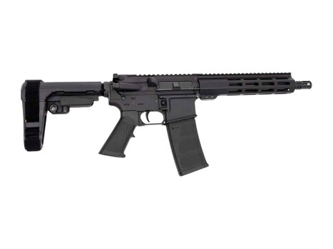 Andro Corp Industries 30010HB ACI-15 Halo 300 Blackout 30+1 10" Black Nitride Threaded Barrel, Black Anodized Aluminum Receiver w/Picatinny Rail, M-LOK Handguard, Black Polymer SBA3 Pistol Brace, A2 G