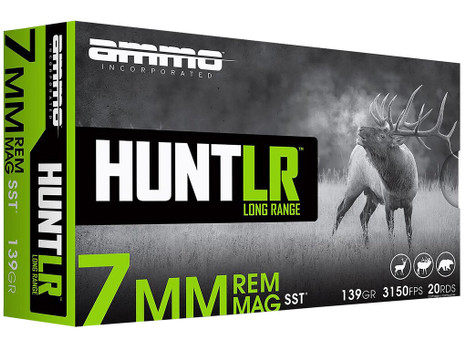 Ammo Inc 7MM139SSTA20 Hunt Long Range 7mm 139gr Super Shock Tip 20 Per Box/10 Case