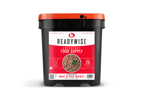 Wise Foods RW07704 Meat/Rice Bucket  Freeze Dried Meals 88 Servings                                                                                                                                     