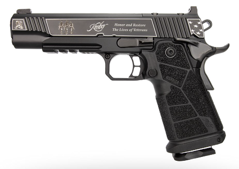 Kimber Mfg, Inc 3700895 DS Warrior Boot Campaign 9mm Luger 20+1 5" Matte Stainless Deep Crown Barrel, KimPro Black Engraved/Optic Cut/Serrated Slide, Black Stainless Steel Frame w/Beavertail & Picatin