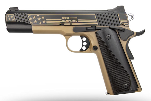 Kimber Mfg, Inc 3700896 DS Warrior LW Boot Campaign Bundle 9mm Luger 20+1 5" Stainless Deep Crown Barrel, KimPro Black Stainless Steel Engraved/Optic Cut/Serrated Slide, Black Anodized Aluminum Frame 