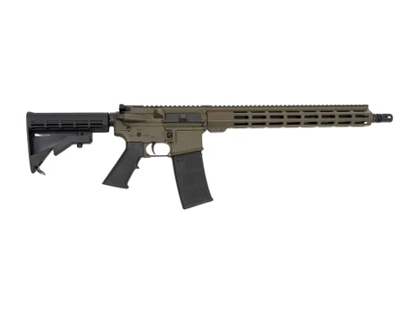 Andro Corp Industries 55616BBODG ACI-15 Bravo 5.56 NATO 30+1 16" Black Nitride Threaded Barrel, OD Green Aluminum Receiver w/Picatinny Rail, M-LOK Handguard, M4 Black Polymer Stock, Black A2 Grip