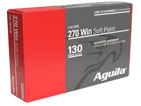 Aguila 8053AG 270Win 130gr InterLock Boat Tail Soft Point 20 Per Box/10 Case