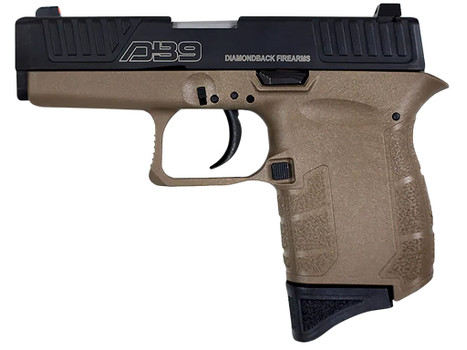 Diamondback DB0200P061 DB9 Gen4 Micro-Compact Frame 9mm Luger 6+1, 3.10" Stainless Steel Barrel, Black Nitride Serrated Stainless Steel Slide, Flat Dark Earth Polymer Frame & Grip