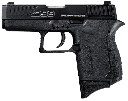 Diamondback DB0200P001 DB9 Gen4 Micro-Compact Frame 9mm Luger 6+1, 3.10" Stainless Steel Barrel, Black Serrated Stainless Steel Slide, Black Polymer Frame w/Beavertail & Grip                          