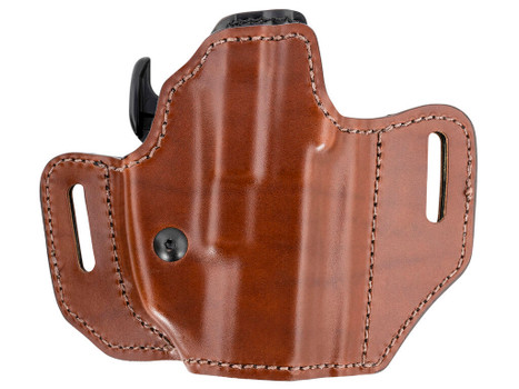 Bianchi 32831 Allusion Assent Pro-Fit OWB Size 13b Tan Leather Belt Slide Compatible w/FN FNS/Ruger Security-9/Glock 1919X/23/45 Fits 4" Barrel Belt Up to 1.50" Wide Right Hand