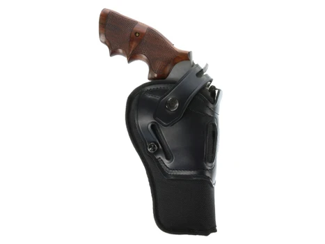 Galco SR43B Switchback OWB Black Leather Belt Slide Fits Ruger GP100/S&W K Frame/2.50-3" Barrel Ambidextrous