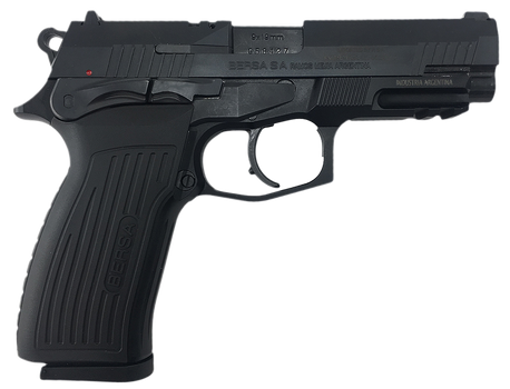 Bersa TPR9M TPR  Full Size Frame 9mm Luger 17+1, 4.25" Black Steel Barrel, Matte Black Serrated Steel Slide & Aluminum Frame w/Picatinny Rail, Ambidextrous                                             
