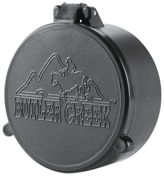 Butler Creek 30150 Flip-Open Objective Scope Cover 39.60mm Obj. Size 15 Black Polymer                                                                                                                   